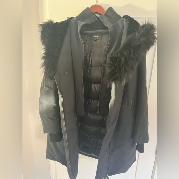 Mackage
Kay Layered Parka Coat w/ Shearling Trim - Picture 7 of 9